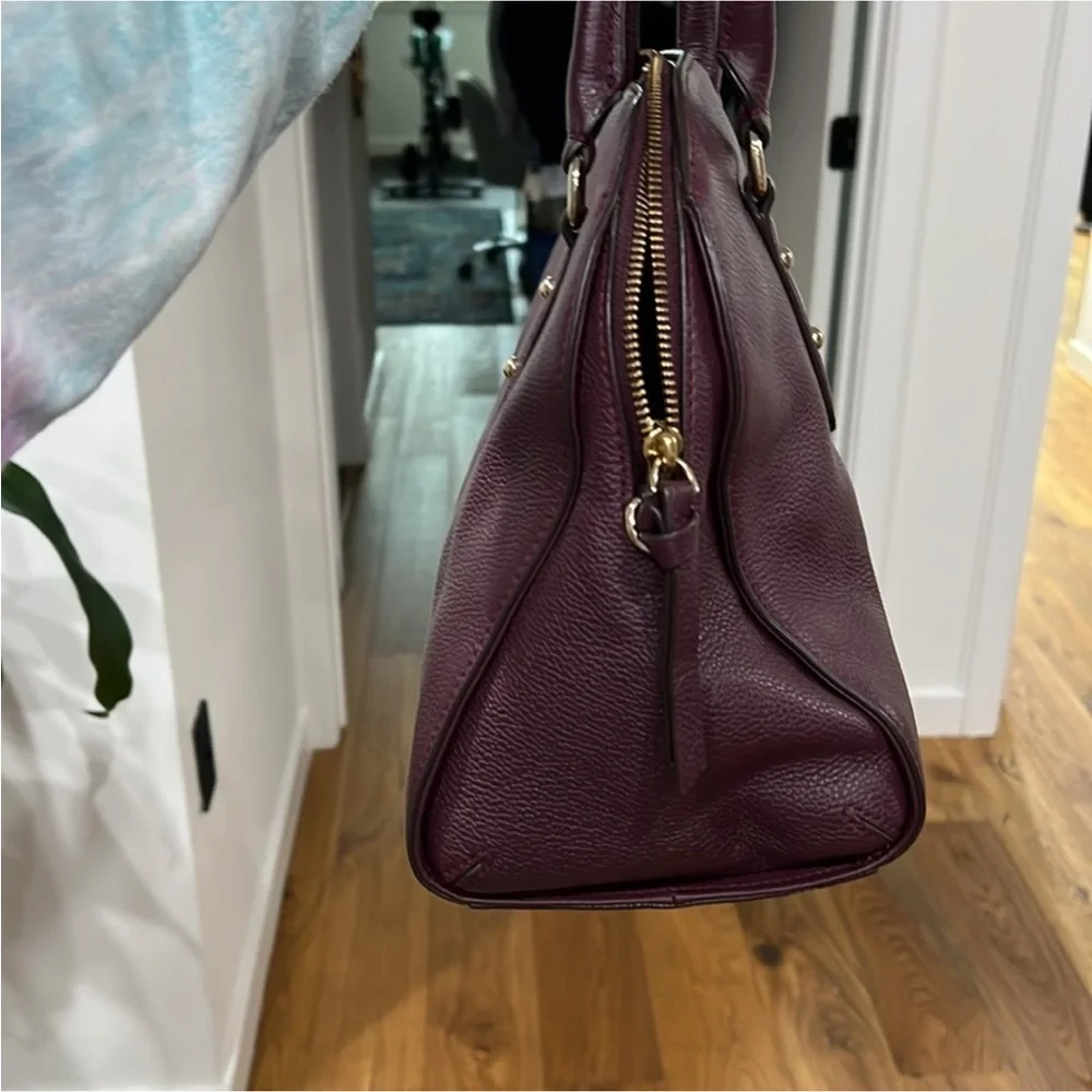 Kate Spade Merlot Colored Pebbled Leather Satchel - Picture 4 of 6